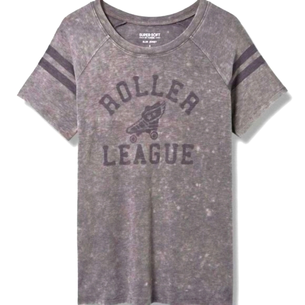 ❤️NWT TORRID TEE - ROLLER SKATE LEAGUE - SUPER SOFT VARSITY - PLUS SIZE